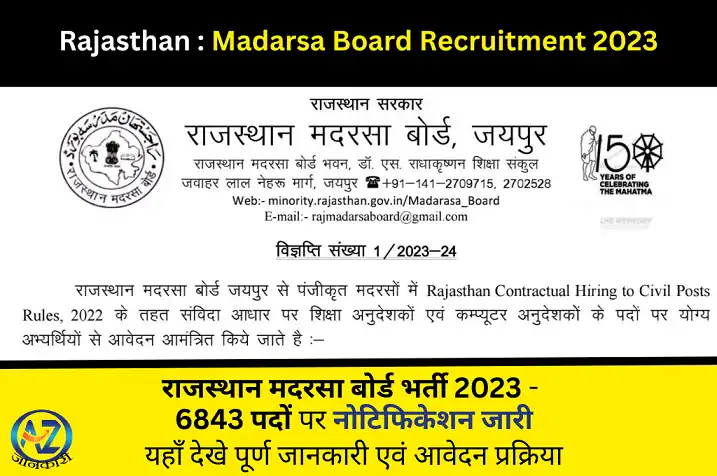 Rajasthan Madarsa Board Recruitment 2023